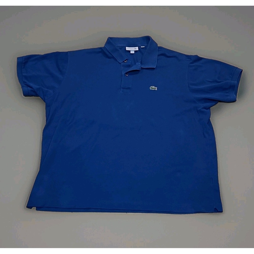 Lacoste Polo Shirt Mens 3XL Royal Blue Classic Fit Pique Crocodile Preppy Casual